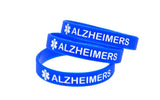 1 x Alzheimer's Disease Medical Alert Silicone Wrist Band Bracelet UK SELLER