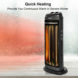 Infrared Electric Quartz Heater Living Room Space Heating Radiant Fire Tower