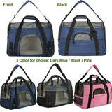 Pet Carrier Soft Sided Large Cat/Dog Comfort Travel Bag Oxford Airline Approved