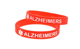 1 x Alzheimer's Disease Medical Alert Silicone Wrist Band Bracelet UK SELLER