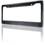 100% CARBON FIBER LICENSE PLATE FRAME TAG COVER ORIGINAL 3K With Free Caps