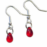 True VAMPIRE RED BLOOD DROPS EARRINGS - Gothic Dracula Halloween Costume Jewelry