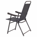 Set Of 4 Folding Sling Chairs Patio Furniture Camping Pool Beach With Armrest