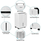 Home Portable 50 Pint Humidity Control Up To 3000 Sq.Ft. Dehumidifier