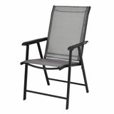 Set of 4 Outdoor Patio Folding Chairs Camping Deck Garden Pool Beach W/Armrest