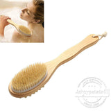 Bath Body Brush Natural Bristles Long Handled Shower Back Scrubber Brush loofah