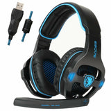 Gaming Headset Stereo7.1 Surround Sound USB Headphone For PC Laptop