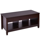 Lift Top Coffee Table w/ Hidden Compartment and Storage Shelves Modern Furniture