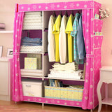 Simple Closet Big Space Storage Rack Cloth Wardrobe Dustproof Cloth Cabinet