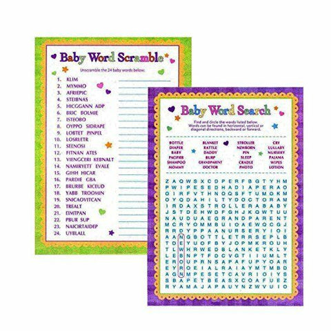 Baby Shower Word Games - Word Search & Word Scramble For Boy and Girl Unisex