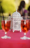 14 lot white Moroccan scrollwork Lantern Candle holder wedding table centerpiece