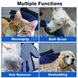 Pet Grooming Gloves Brush Dog Cat Hair Remover Mitt Massage Deshedding 1 Pair