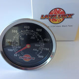 LavaLock 2-3/8" BBQ smoker pit thermometer charcoal grill TEMP GAUGE 2-3/4 stem