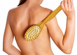 Body Scrubber Bath Brush Extra Long Handle Double Sided Bamboo Dry Bath Brush