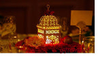 6 lot white Moroccan scrollwork Lantern Candle holder wedding table centerpiece