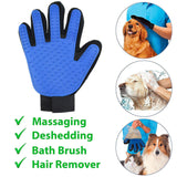 Pet Dog Cat Deshedding Brush Glove Gentle True Efficient Touch Massage Grooming