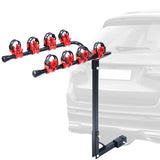 New 4 Bicycle Bike Rack 1-1/4"&2" Hitch Mount Carrier Car Truck AUTO SUV Swing