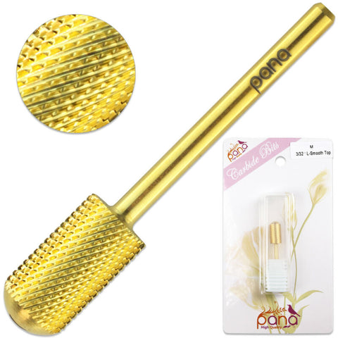 USA Safety Gold Cylindrical Round CARBIDE Bit 3/32 Electric DRILL Nail Art File