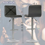 PU Leather Modern Adjustable Swivel Barstools Hydraulic Chair Bar Stools