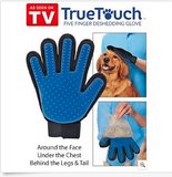 2Touch Pet Grooming Glove Brush Dog Cat Fur Hair Removal Mitt Massage Deshedding