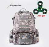 55L Outdoor Military Molle Tactical Backpack Rucksack Camping Bag