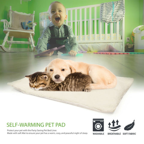 Pet Bed Self Warming Cushion Pad Mattress Pillow Soft Winter Warm Washable