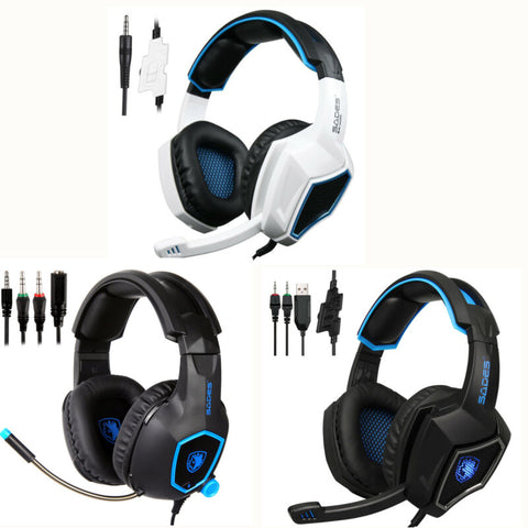 Sades Gaming Headset Stereo Headphone 3.5mm Wired W/Mic For PS4 Xboxone PC