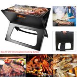 Portable Compact Charcoal Barbecue BBQ Grill Outdoor Camping Cooker Bars Smoker