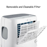Portable 30 Pint Dehumidifier Humidity Control with Casters Washable Air Filter