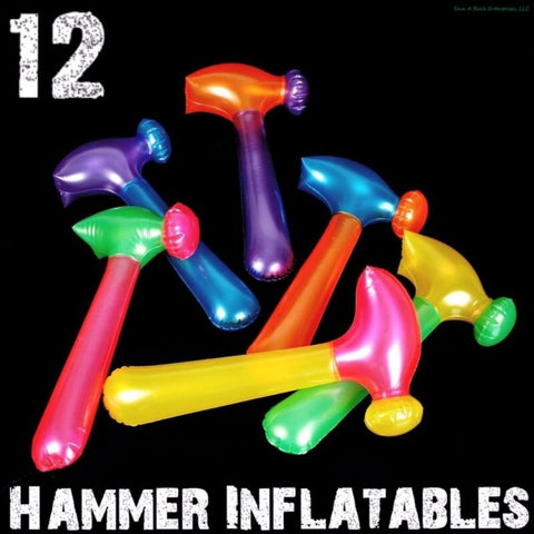 Neon Hammer Tool Inflatables ~ Blow Up Pool Party Fun Kids Toy Game Favors