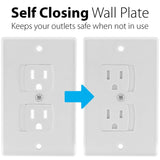 Child Baby Safety Proof Self-Closing Electrical Outlet Covers Wall Socket Plugs