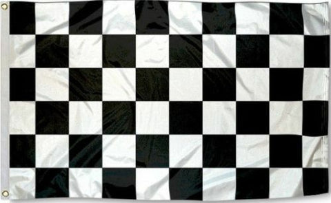 3x5 Checkered Racing Flag w/ Grommets ~ Black & White ~ Nascar Racecar Speedway