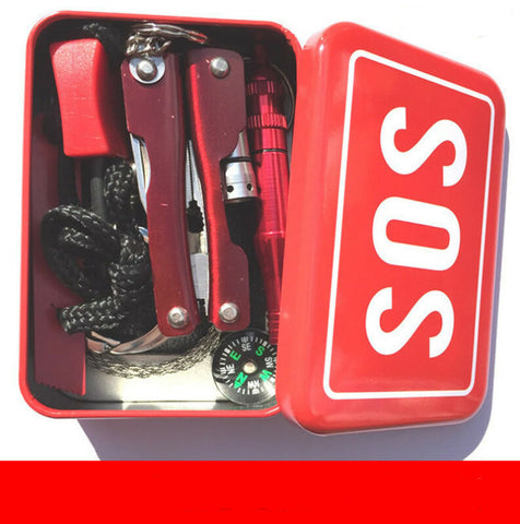 SOS Emergency Gear Pack Aid Outdoor Camping Hiking Hunting Scouts Kits Tools Pop