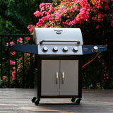 BBQ Gas Grill 4+1 Burner Backyard Patio Stainless Steel Barbecue Outdoor Cooking