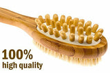 Body Scrubber Bath Brush Extra Long Handle Double Sided Bamboo Dry Bath Brush