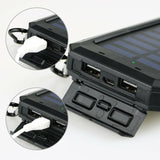 300000mAh Waterproof Portable Solar Charger Dual USB Battery Power Bank Phone