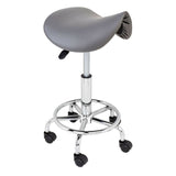 Adjustable Salon Stool Hydraulic Saddle Rolling Chair Tattoo Facial Massage Spa