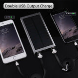 100000mAh 2 USB Portable Solar Battery Charger Power Bank For Cell Phone US