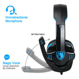 3.5mm Stereo Wired Gaming Headsets  Headphones w/Mic For PS4 Xbox