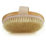 Natural Bristle Wooden Bath Shower Body Back Dry Skin Brush Spa Scrubber US