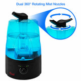 Ultrasonic Humidifier Cool Mist Dual Nozzle 5L Auto Shut-Off Whisper Quiet