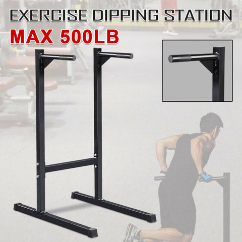 500Lb Dip Bar Station Stand Standing Pull Up Exercise Machine Equipment Home Gym