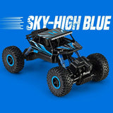 4WD RC Monster Truck Off-Road Vehicle 2.4G Remote Control Buggy Crawler Car Blue