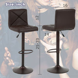 PU Leather Modern Adjustable Swivel Barstools Hydraulic Chair Bar Stools