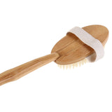 Natural Bristle Wooden Bath Shower Body Back Dry Skin Bath Brush Spa Scrubber