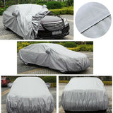 L - Foldable Waterproof Snow Wind Dust Resistant UV Outdoor Full  Auto Car Cover