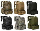 55L Molle Outdoor Military Tactical Bag Camping Hiking Trekking Backpack