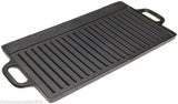 OLD MOUNTAIN CAST IRON PRESEASONED TWO-BURNER REVERSIBLE GRILL / GRIDDLE - NEW