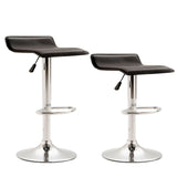 Set of 2 Counter Leather Bar Stools Adjustable Swivel Pub Chair In Multi Colors