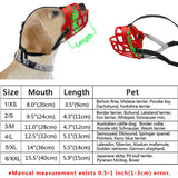 Large Medium Dog Basket Muzzle Soft Silicone Mesh Cage No Barking Biting Chewing